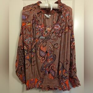 Venus (Model Wearing Different Color) Bohemian Paisley Women's Top